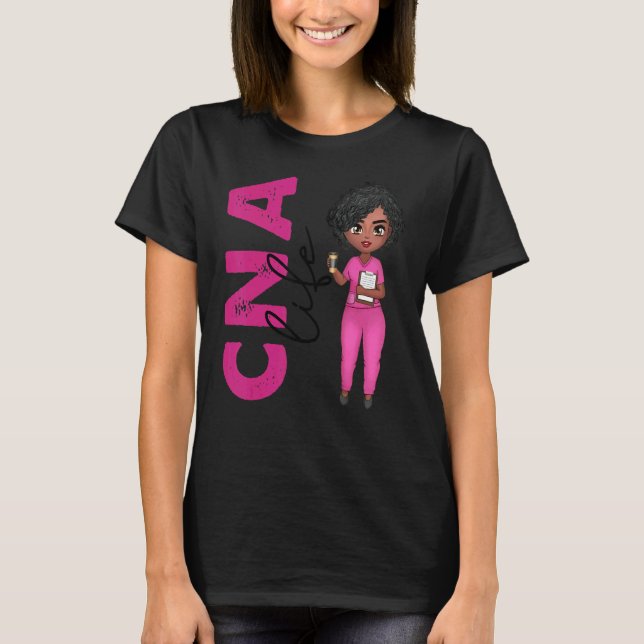 Camiseta Black African American Cna Nurse  Healthcare Worke (Frente)