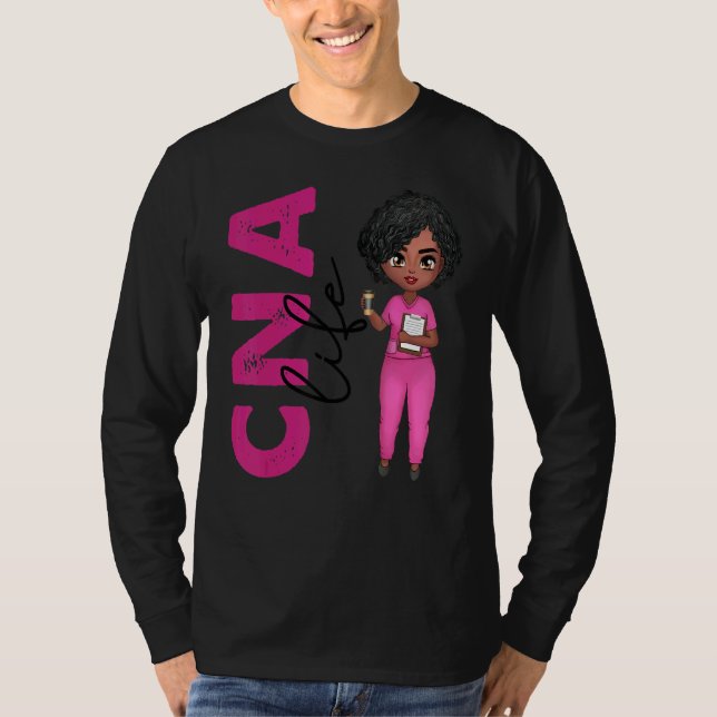Camiseta Black African American Cna Nurse  Healthcare Worke (Frente)