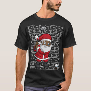 Camiseta Black African American Papai Noel Golf Ugly Chris