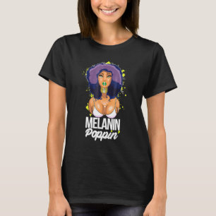 Camiseta Black African Ebony Queen Melanin Poppin