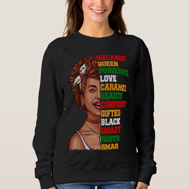 Camiseta Black African Queen Words Girl Afro Natural Hair M (Frente)