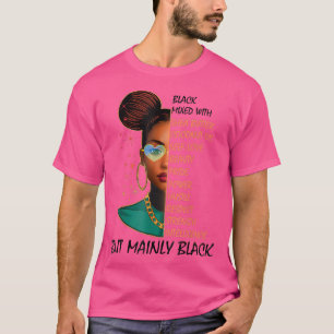 Camiseta Black Afro Woman Melanin Girl Black History Month 