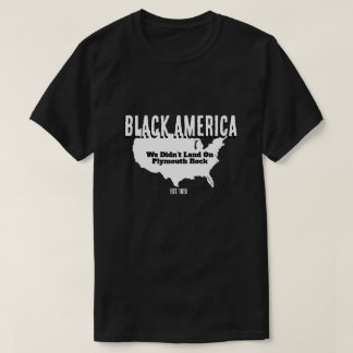 Camiseta Black America/Plymouth Rock (frente e verso)