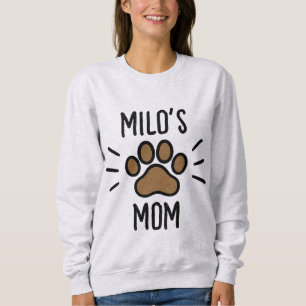 Camiseta Black and Brown Paw Print Dog Nome Mãe
