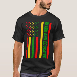 Camiseta Black and Educated American Flag History Mo