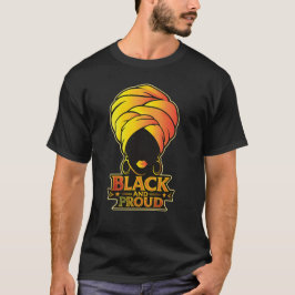 Camiseta Black and Proud – Afro Queen Art