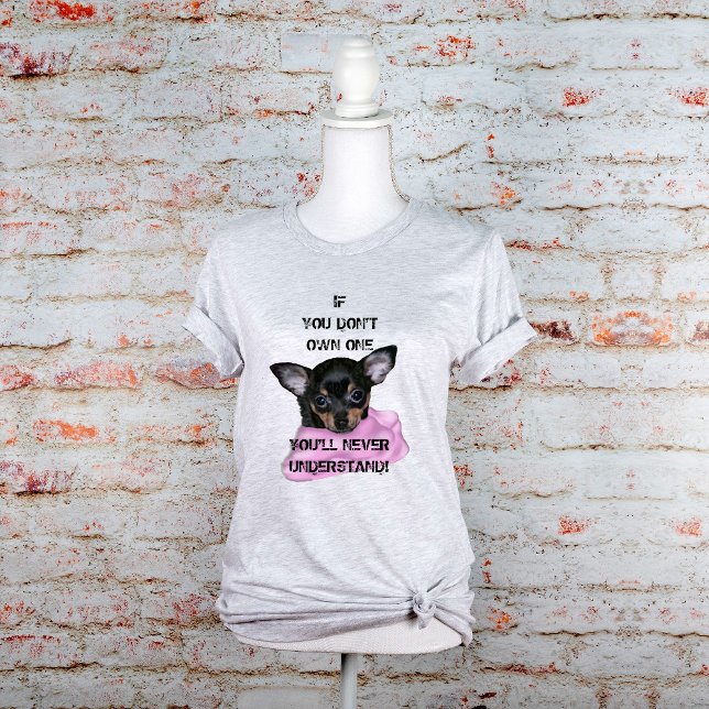 Camiseta Black and Tan Chihuahua Puppy (Criador carregado)