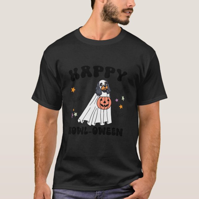 Camiseta Black And Tan Cocker Spaniel Boo Cachuja Happy (Frente)