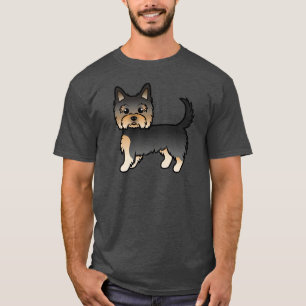 Camiseta Black And Tan Yorkshire Terrier Yorkie Cartoon Dog