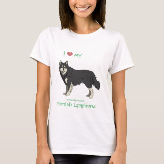 Camiseta Black and white Lapphund finlandesa shirt -