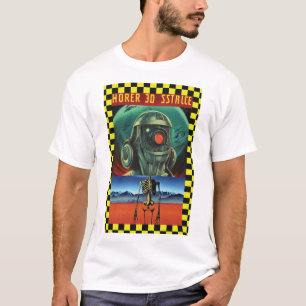Camiseta Black and Yellow Check Sci-fi Art