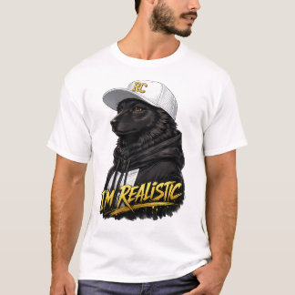Camiseta Black Anime Dog Streetwear Art | I'm Realistic