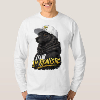 Camiseta Black Anime Dog Streetwear Art | I'm Realistic