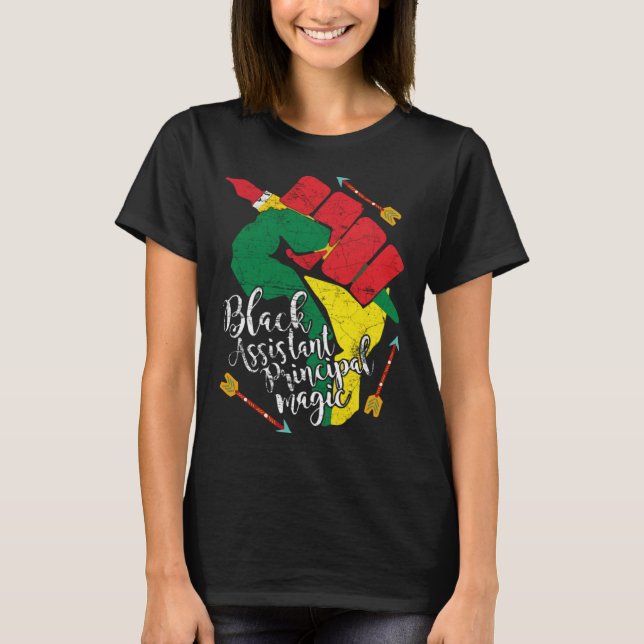 Camiseta Black Assistant Principal Black History Month Teac (Frente)