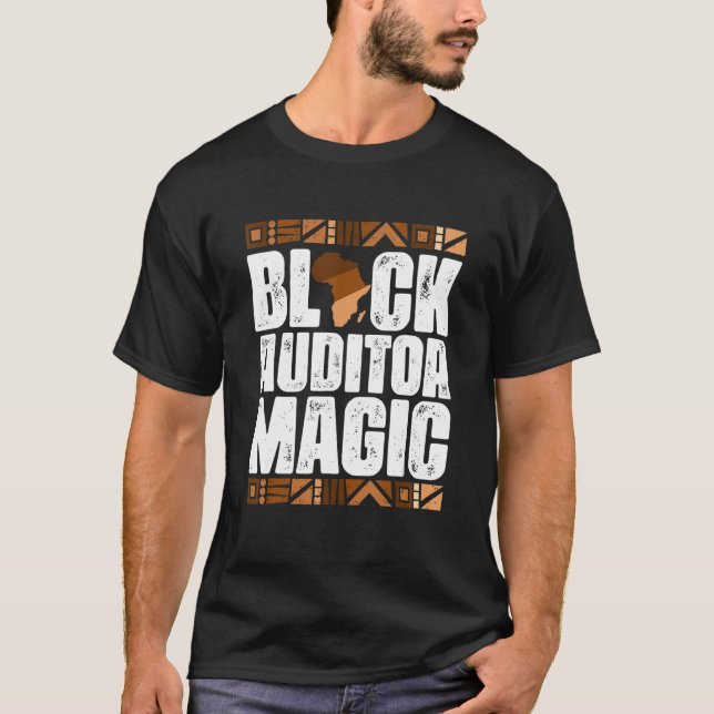 Camiseta Black Auditor Magic Black History Mês BLM (Frente)