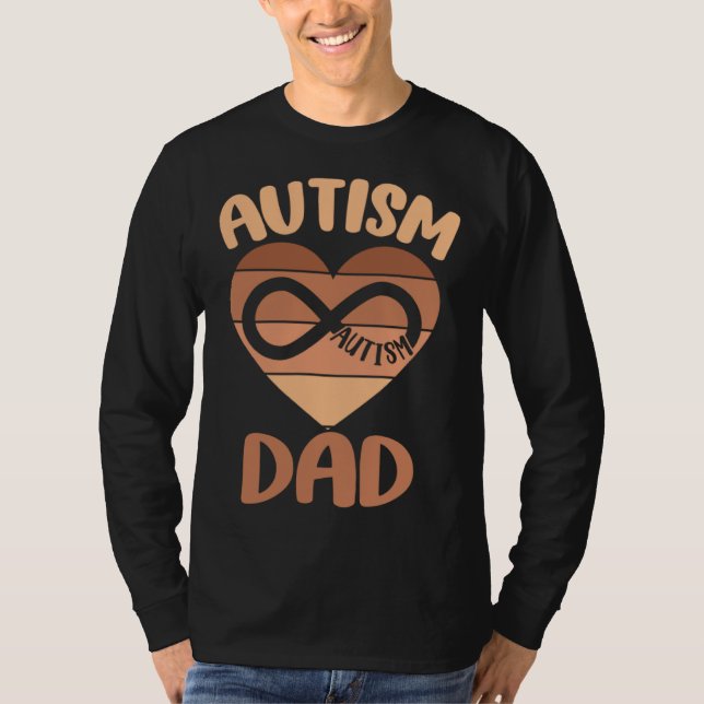 Camiseta Black Autism Dad Autistic Son Kids Neurodiversity  (Frente)
