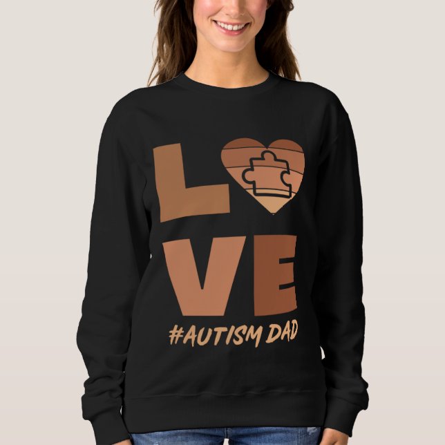Camiseta Black Autism Dad Of Autistic Son Kid Neurodiverse  (Frente)