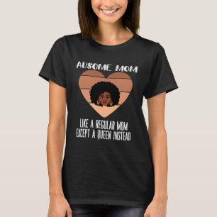 Camiseta Black Autism Mãe Ausome Mãe Rainha Autista Forte