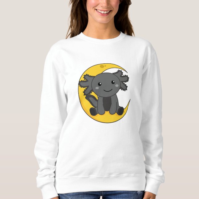Camiseta Black Axoltolt Sobre A Lua Boa Noite (Frente)
