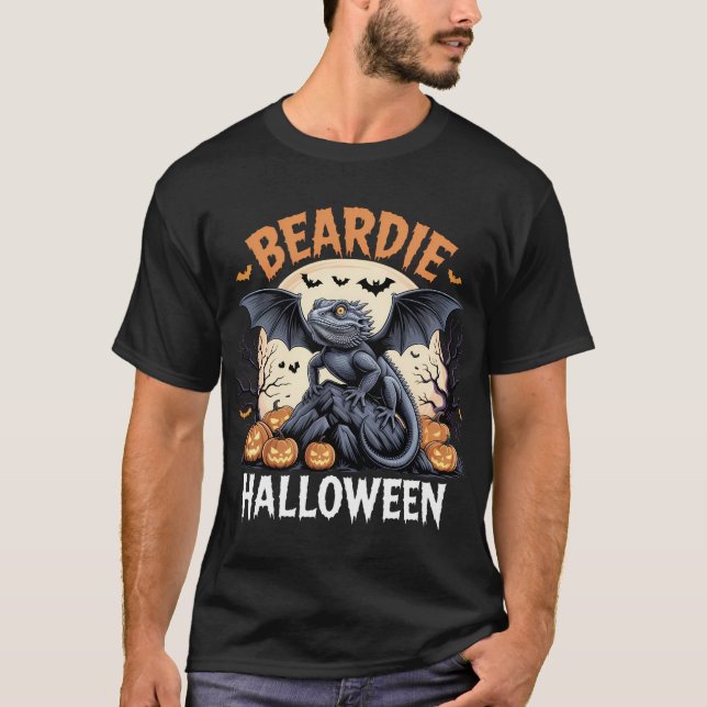 Camiseta Black Beardie Halloween Art (Frente)