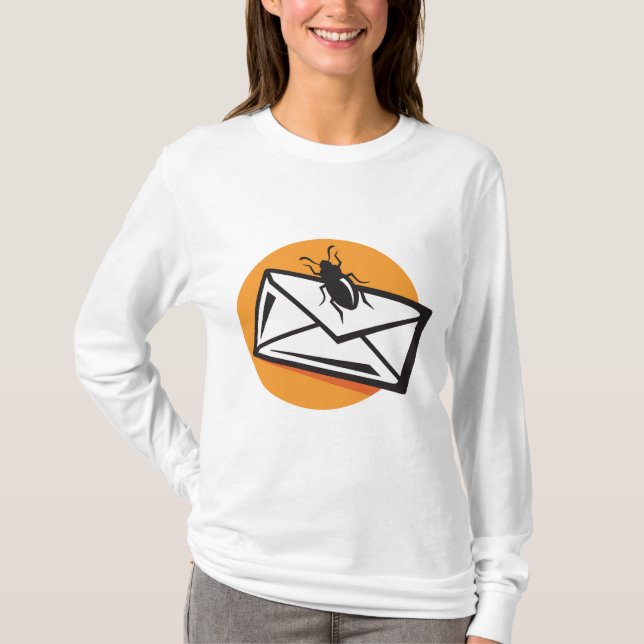 Camiseta Black Beetle Insect on Envelope (Frente)