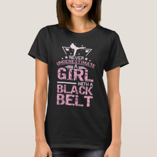 Camiseta Black Belt Karate Taekwondo Girl