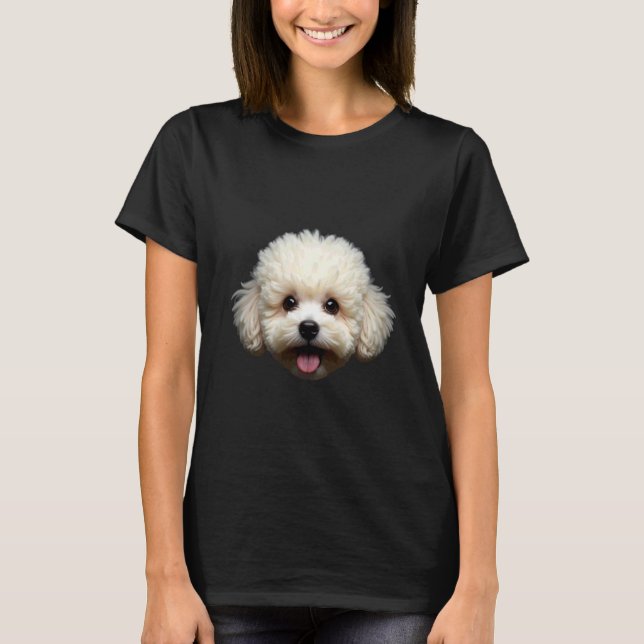 Camiseta Black Bichon Frise Dog Bichon Face (Frente)