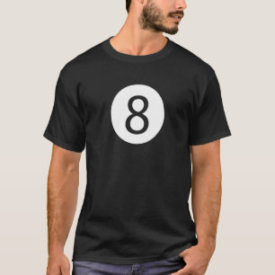 Camiseta Black Billiard, 8, 8, Ball, Preguiçoso Halloween C