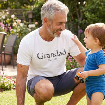 Black Bold Minimal Grandad Established 