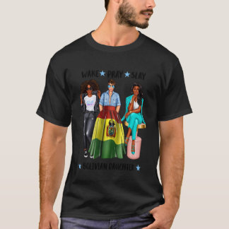 Camiseta Black Bolivian Daughter Afro Strong Woman Bolivia
