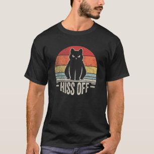 Camiseta Black Ca Retro Vintage Hiss Off Meow Cat 5