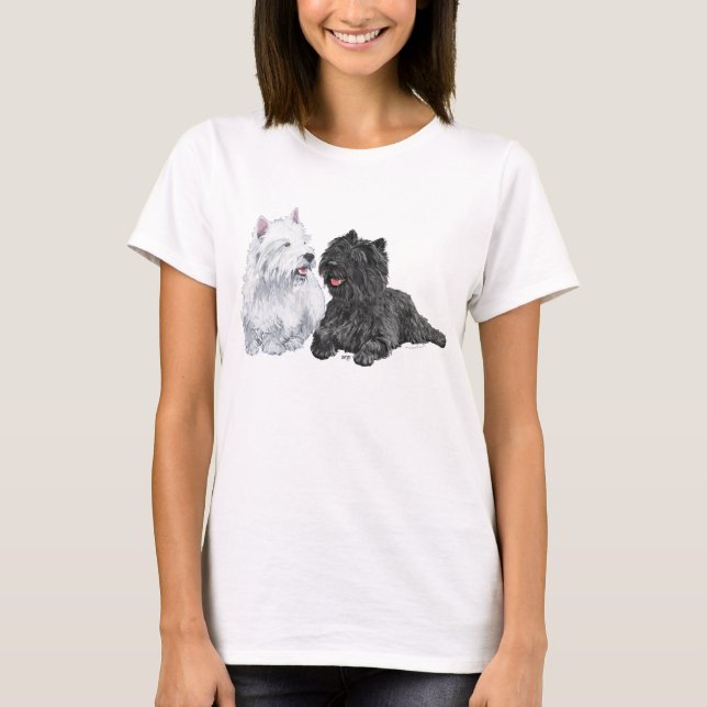 Camiseta Black Cairn e Terriers West Highland (Frente)