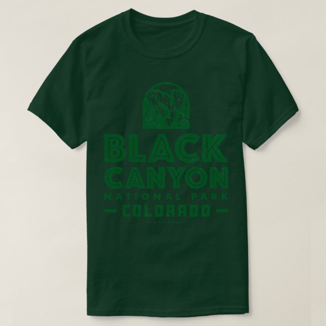 Camiseta Black Canyon National Park Green (Frente do Design)