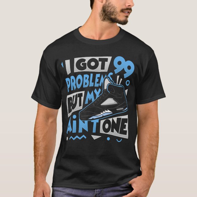 Camiseta Black Carolina 5 AJ5 Gráfico Problem Air (Frente)