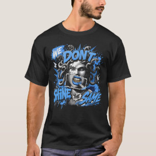 Camiseta Black Carolina 5 AJ5 Não Brilhamos Gráfico