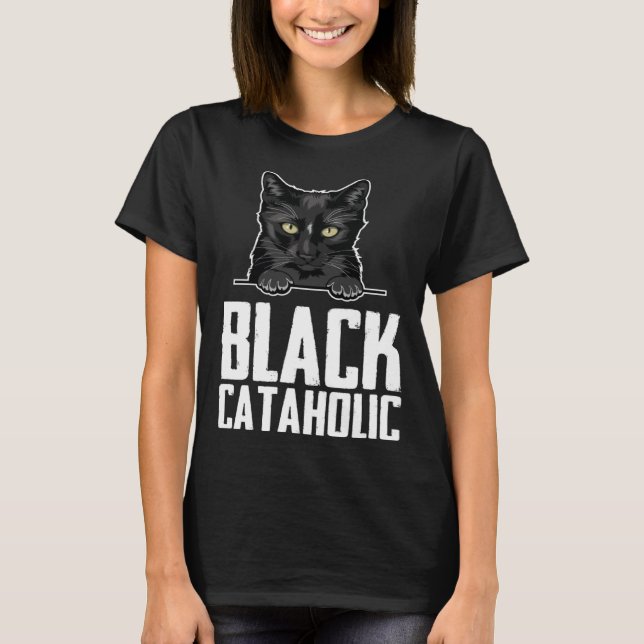 Camiseta Black cat Black Mãe (Frente)