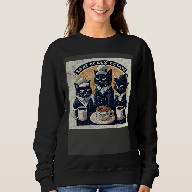 Camiseta Black Cat Coffee Squad (Frente)
