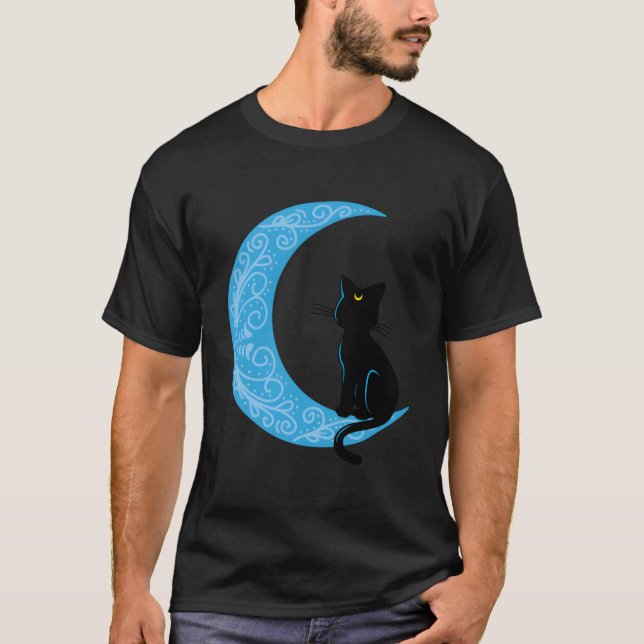 Camiseta Black Cat Crescent Moon Sailor Mãe (Frente)