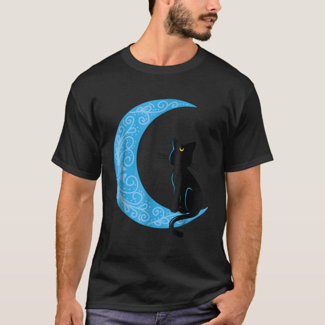 Camiseta Black Cat Crescent Moon Sailor Mãe (Frente)