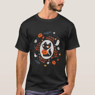 Camiseta Black Cat Fall Halloween