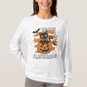 Camiseta Black Cat Flashback Halloween