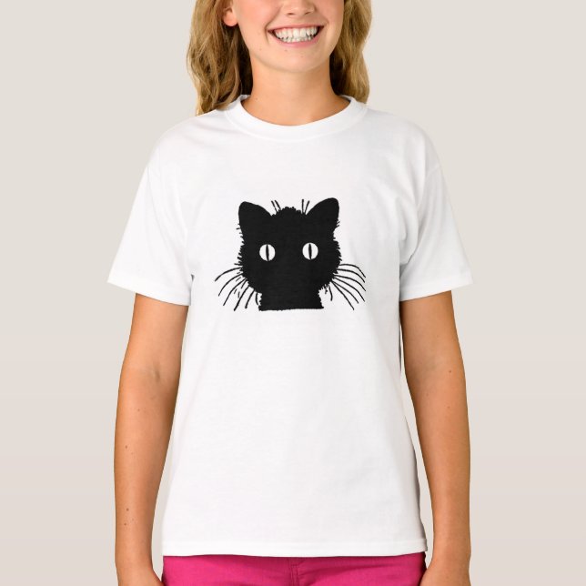 Camiseta Black Cat Halloween (Frente)