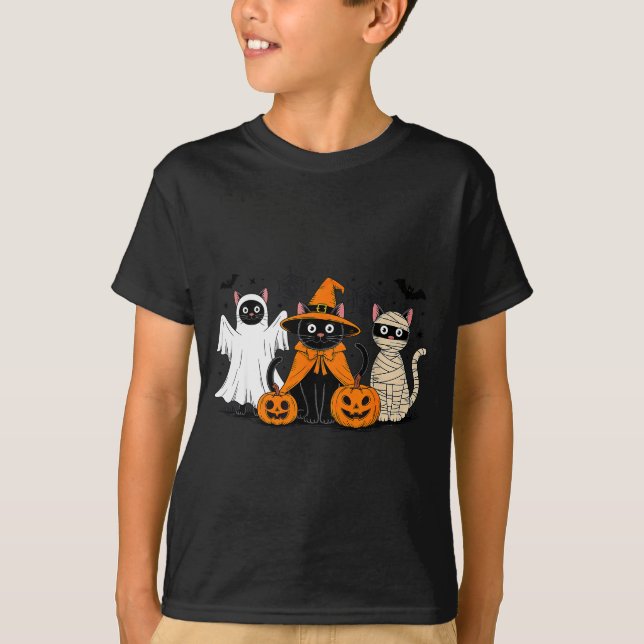 Camiseta Black Cat Halloween  (Frente)