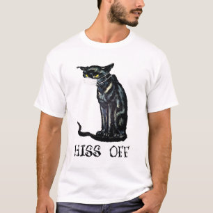 Camiseta Black Cat Hiss Off Shirt Funny 2020 Quarantined