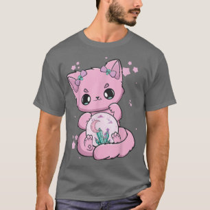 Camiseta Black Cat Kitten Cute Creepy Anime Neko Pastel Got