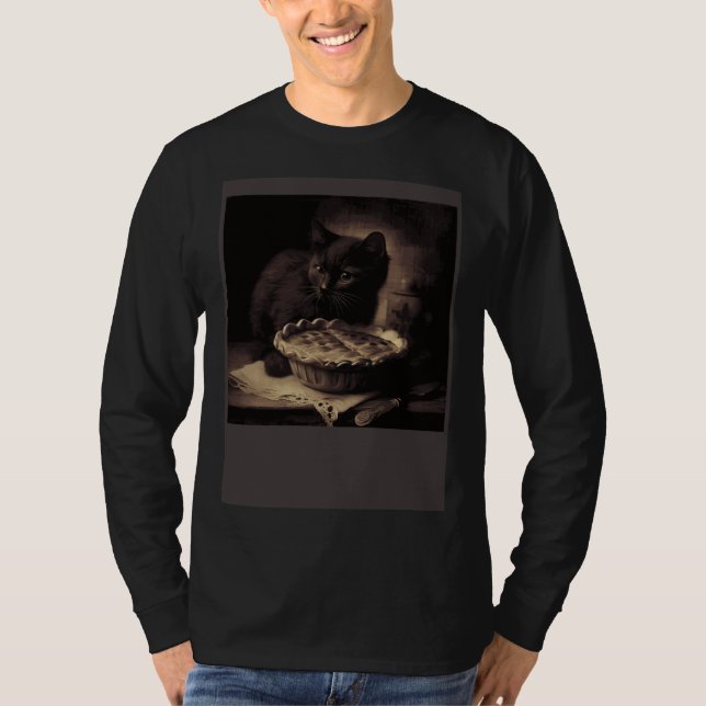 Camiseta Black Cat Love Apple Pie (Frente)