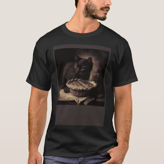 Camiseta Black Cat Love Apple Pie (Frente)