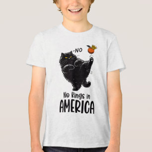 Camiseta Black Cat No Kings In America Nós, As Pessoas Poli