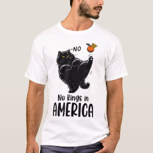 Camiseta Black Cat No Kings In America Nós, As Pessoas Poli
