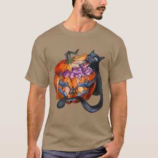 Camiseta Black Cat Pumpkin Scary Cat halloween 